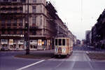 København / Kopenhagen Københavns Sporveje (KS) SL 7 (Großraumtriebwagen 600) København K, Søtorvet am 20. Oktober 1968. - Scan eines Diapositivs. Film: Anscochrome. Kamera: Canon Canonet QL 28.