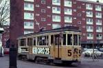 Kbenhavn / Kopenhagen KS SL 5 (Tw 575) resundsvej (strigsgade / resundsvej) am 4. April 1972.