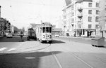 København /  Kopenhagen  Københavns Sporveje (KS) im April 1968: Ein Zug der SL 3 bestehend aus dem Tw 616 und einem Bw der Serie 1501 - 1583 hat gerade die Endstation in der Marstalsgade