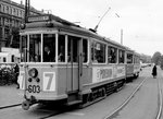 København / Kopenhagen Københavns Sporveje SL 7 (Tw 603 + Bw 15xx) Centrum, Nørre Voldgade / Frederiksborggade / Nørreport station (: DSB-Bahnhof Nørreport) im Mai 1968.