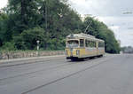 København / Kopenhagen Københavns Sporveje SL 6 (DÜWAG-GT6 816) Valby, Valby Langgade im Juni 1968.