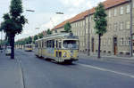 København / Kopenhagen Københavns Sporveje SL 10 (DÜWAG-GT6 862) København NV, Bispebjerg, Frederiksborgvej im Juni 1968. - Scan von einem Farbnegativ. Film: Kodacolor X.