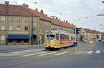 København / Kopenhagen Københavns Sporveje SL 10 (DÜWAG-GT6 884) København NV, Bispebjerg, Tagensvej / Frederiksborgvej im Juni 1968. - Scan von einem Farbnegativ. Film: Kodacolor X. 