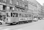 København / Kopenhagen Københavns Sporveje SL 7 (Tw 617) København N, Nørrebro, Nørrebrogade im April 1969.