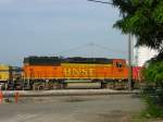 Diesel lok Burlington Northern Santa Fe nummer 116 in Burlington, ...