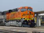 BNSF 5876 at Burlington, Iowa depot 27 Feb 2006.  ...
