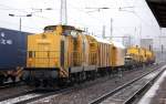 Hier der Gleisbauzug von ...  Volker St�ckmann 16.01.2012
