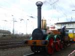 Der Nachbau der ersten in Deutschland gebauten Dampflokomotive Saxonia stand ...