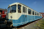 Der Akkutriebwagen 815 672-1 der Firma Orenstein & Koppel im Eisenbahnmuseum Bochum-Dahlhausen.