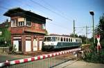 515 554 auf der 1995 stillgelegten Strecke Mlheim (Ruhr)-Styrum - Duisburg-Meiderich Sd in Oberhausen-Alstaden (3.