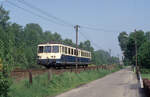 DB 515 557-7 als Zug 8312 (Wanne-Eickel Hbf - Dorsten) bei Dorsten am Einfahrsignal  F  (Nachschuss) am 11.05.1994, 12.01u.