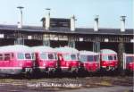 September 1981 im Bw Limburg : Akkuparade par Exzellence! Damals konnte ich auch noch einen 6teiligen 517er Zug fotografieren ...
Wieder ein Beispiel aus meiner Sammlung (Nr. 3L3), Abdruckerlaubnis ggf. bei mir!