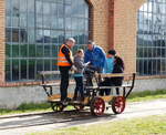 Draisinenfahrten am 16.04.2017 beim Osterfest im Bw Arnstadt.