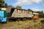 Dieser Personenwagen, oder Fakulattswagen gehrt auch zur Sammlung Falz, gesehen am 12.09.09 im ehemaligen BW Falkenberg oberer Bahnhof.