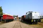 107 018-4 sowie die V60 12 in Gera zu den Verkehrshistorische Tage am 10.09.2016