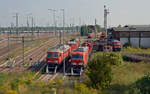 Blick von der Berliner Brücke auf das Cargo-Betriebswerk Halle(S).