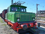 Die Siemens/Jung-Elektrolokomotive  4  wurde 1965 gebaut und ist im Bayerischen Eisenbahnmuseum Nördlingen ausgestellt. (Juni 2019)