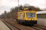 Nachschuss auf das Oberleitungsmontagefahrzeug am 08.03.09 in Burgkemnitz.