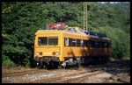 Das Oberleitungs Wartungsfahrzeug 708310 ex DR stand am 20.8.1996 in Hüttenrodel