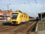 Am 27.10.2014 kam 711 108 aus Richtung Magdeburg nach Stendal und fuhr weiter in Richtung Hannover.