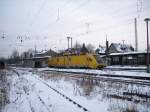 ORT 711 103-2 wartet auf Abfahrt zum Einsatz im Bf. Gaschwitz am 18.01.2010