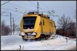 711 116-4 zeigt sein eiskaltes Hinterteil. Stralsund am 21.01.10