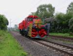 Am 01.05.2014 befand sich die Schneeschleuder 716 001-3 auf der Fahrt nach Süden und kam dabei durch Wehretal-Reichensachsen.