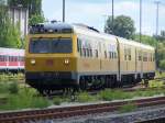 Der Schienenprfzug BR 719/720 bei der Ausfahrt aus dem Bahnhof Bayreuth.