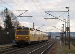 719 001 durchfhrt am 22.Februar 2015 den Bahnhof Gundelsdorf in Richtung Saalfeld.