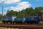 Drei Eichwagons der Fa. Fricke Eichfahrzeuge, zum Prüfung von Gleiswaagen, abgestell am 11.08.2012 in Kreuztal, es sind die Wagen (v.l.n.r.) 
Eichbeiwagen 40 80 D-EMR 9400 006-9  dieser hat ein Eigengew. von 12,5 t plus max. 20 t Eichnormale, 
Eichwagen 40 80 D-EMR 9400 003-6  Eigengew. von 40,0 t plus max. 20 t Eichnormale und 
Eichwagen 40 80 D-EMR 9400 004-4 mit einem Eigengew. von 29,8 t plus max. 10 t Eichnormale. 
Die Eichwagen sind nur für Streckenlast C2 oder höher zugelassen. Die Wagons haben je eine Länge über Puffer von 5,5 m und einen Abstand der Endradsätzen von 3 m. 