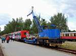 Eisenbahndrehkran  des VEB Schwermaschinenbau  S.M.Kirow , Leipzig steht am 11.