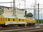 Der DB Fahrwegmesszug RAILab 2 (63 80 99-94 003-0 Dienst mz 320) am 14.05.2014 in Weimar.