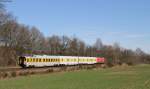 Mess NbZ 9**** (xxx-xxx) mit Schublok 114 501-0 bei Bruchmühlbach-Miesau 20.3.14