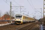 Gleismesszug der DB Netz Instandhaltung mit dem RailLab 2 geschoben von HUPAC 182 600-7  auf dem Weg Richtung Hamburg in Wrist.