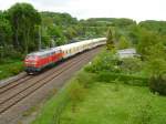 218 399 war am 23.05.13 mit dem Messzug von Zwickau/Sachs.