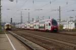 CFL Kiss 2303 und 2302 zu Testzwecken und 218 467 mit Messzug am 11.11.14 in Kaiserslautern.