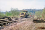 Weichenrückbau im April 2000 in Bierbach auf der Strecke Rohrbach/Saar - Zweibrücken.