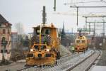 Es wird krftig gearbeitet am Bau der neuen Trasse in Dresden Pieschen.