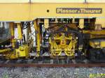  Herzstck  einer Stopf,- und Richtmaschine von Plasser und Theurer. Dortmund Hbf, 08.06.2008.