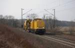 203 309-0 mit Bauz 93904 Gemnden - Minden (Sdl., Baumaschine), am 12.03.2011 bei Salzderhelden 