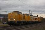 DB Netz 203 309+203 301 mit Baugermpel am 2.11.12 in Thngersheim.