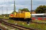 Am 23.09.2015 kamen die 1002 006-7 von der MEG (ALS)  und die 203 312-4 von der DB  aus dem RAW  Stendal .