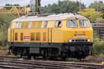  DB Bahnbau Gruppe 218 304-4 in Duisburg-Entenfang 19.10.2016