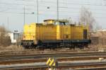 710 967-1 der DTG (Deutsche Gleis- und Tiefbau GmbH) rangiert am 22.02.2007 im Bahnhofsbereich von Heilbronn. 