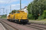 Am 18.7 kam 293 009-7 mit einer weiteren 293 und einem 3Achser Umbauwagen durch Wefensleben gen Magdeburg gefahren.