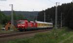 120 502-0 mit dem Mess Nbz 91863 (Singen(Htw)-Karlsruhe Hbf) und rund 120+ bei St.Georgen 24.5.12