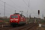 DB Systemtechnik 120 501 am 30.3.14 als Lz auf dem Weg nach Düsseldorf Hbf in Mülheim-Sytrum.