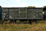 Ein Gerätewagen (40 50 945 0323 3) am Heringsdorfer Bahnhof. (August 2021)