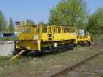 Materialwagen MW 1500-02 abgestellt am 23.April 2011 in Neustrelitz.