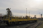 Railsystems Oberleitungsbauwagen 80 80 979 3002-4, am 27.03.2016 beim Osterfest im Eisenbahnmuseum Arnstadt.